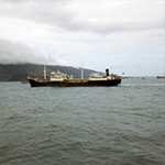 Ship from US Admiral fleet (merchant) in Danang Harbor 1966